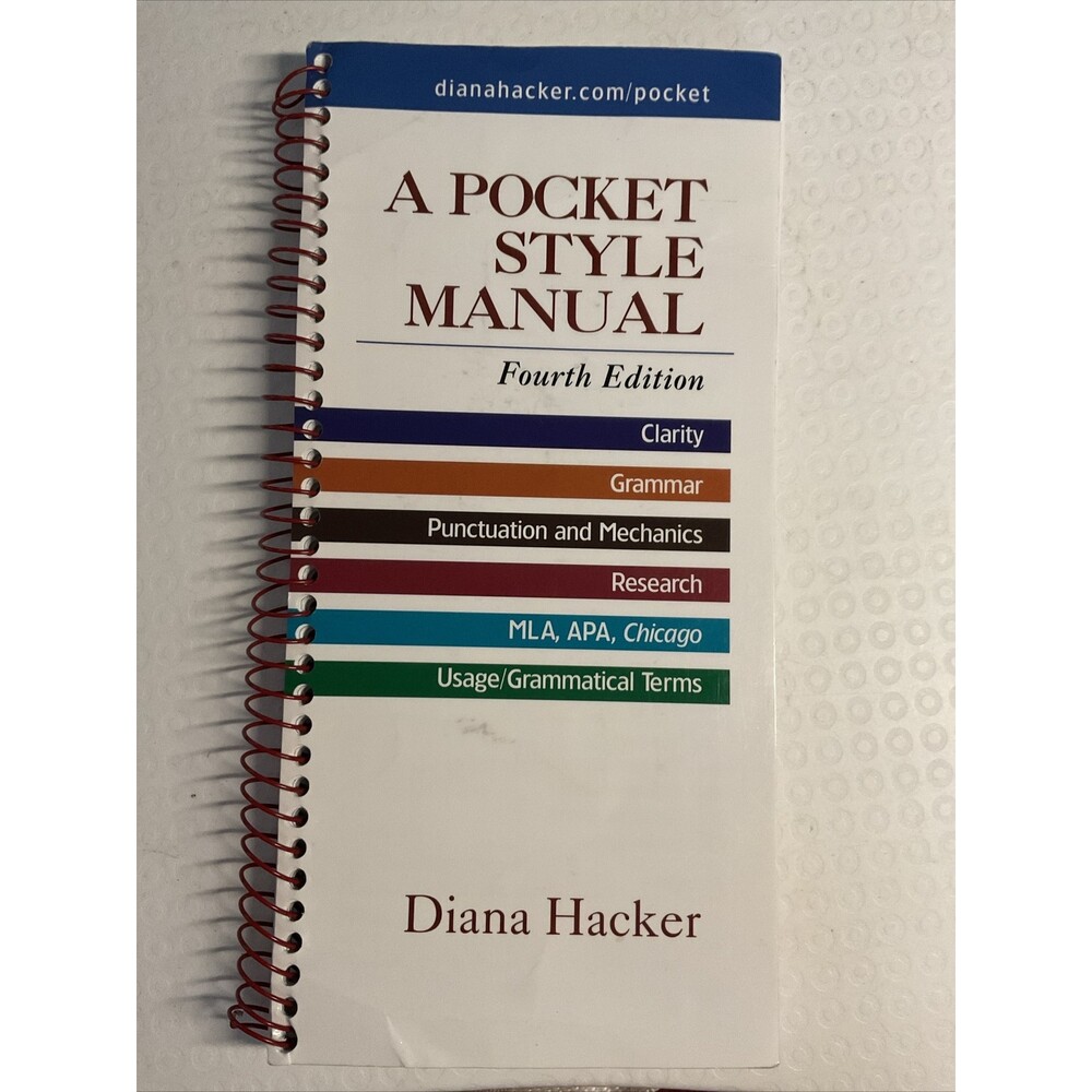 A Pocket-Style Manual by Diana T. Hacker (2003, Trade Paperback)